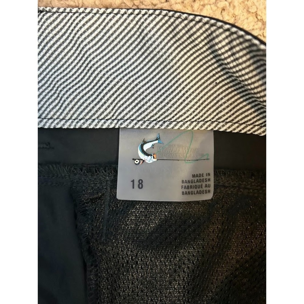 World Wide Sportsman Convertible Zip-Off Pants Shorts Women's Size 18 Black - Picture 6 of 9